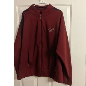 Cuffy's Cale Cod Burgundy Red Zip Up XXL . Massachusetts, Coastal, Preppy